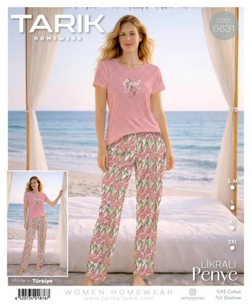 Tarık 6631 Bayan Kısa Kol Pijama Takımı