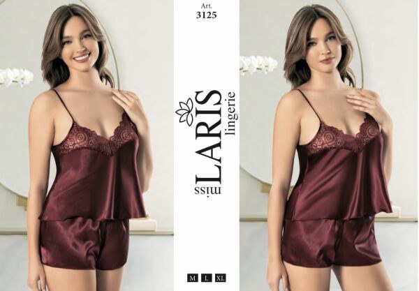 Miss Laris 3125 Saten Şort Takım
