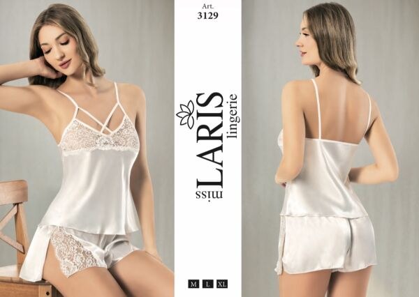 Miss Laris 3129 Saten Şort Takım