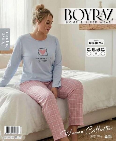Boyraz 01752 Süprem Penye Battal Pijama Takım