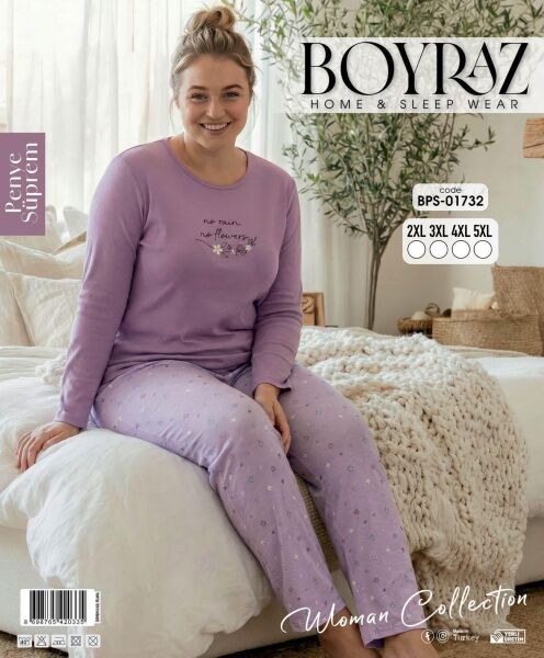 Boyraz 01732 Süprem Penye Battal Pijama Takım