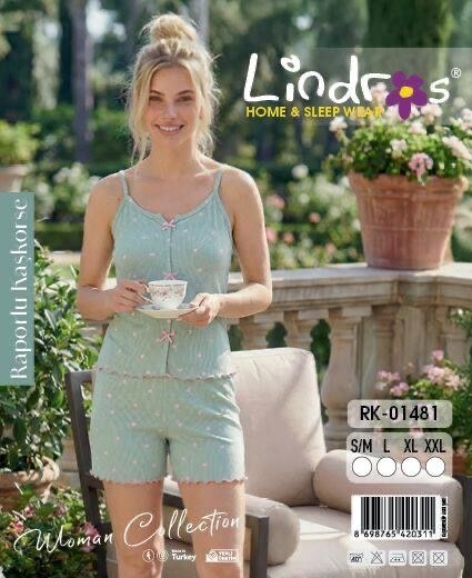 Lindros 01481 Kaşkorse İp Askılı Şortlu Takım