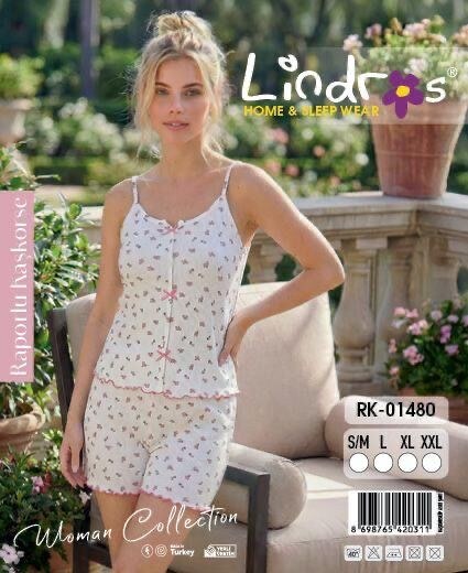 Lindros 01480 Kaşkorse İp Askılı Şortlu Takım