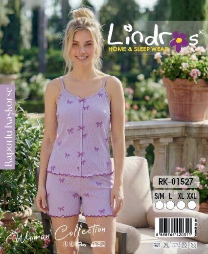Lindros 01527 Kaşkorse İp Askılı Şortlu Takım