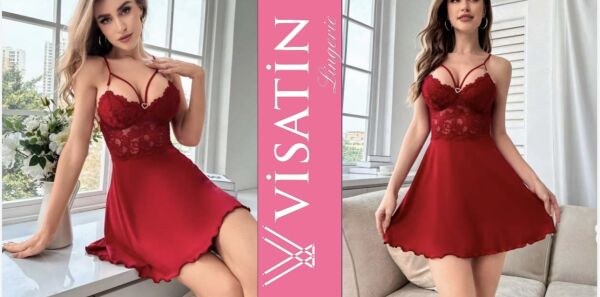 Visatin 2156 Saten Gecelik M-L-Xl