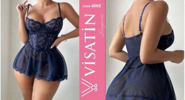 Visatin 4060 Saten Gecelik M-L-Xl