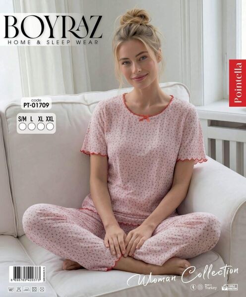 BOYRAZ 01709 POİNTELLA KISA KOL PİJAMA TAKIM