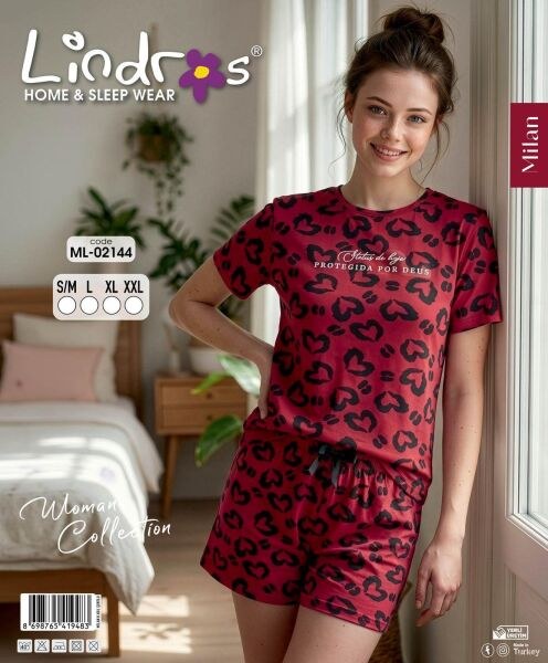 Boyraz 02144 Milan Kısa Kol Şortlu Pijama Takım