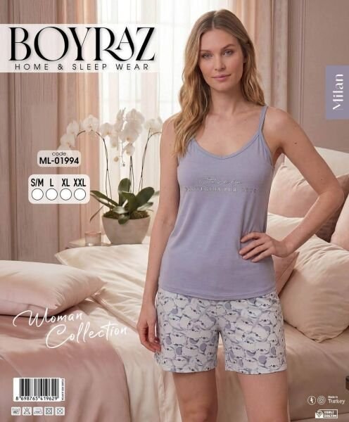 Boyraz 01994 Milan İp Askılı Şortlu Takım