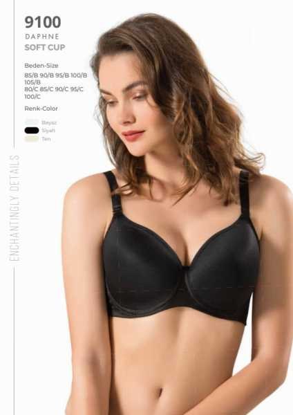 Le Jardin 9100-B Cub Soft Özel Form Sütyen Beyaz