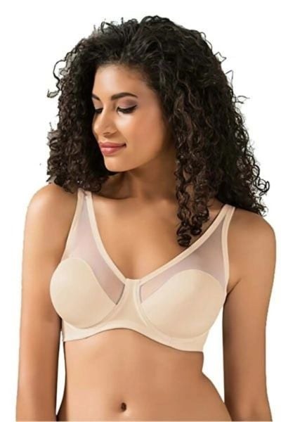 Le Jardin 9200-C Tül Kaplı Soft C Cup Sütyen Mürdüm