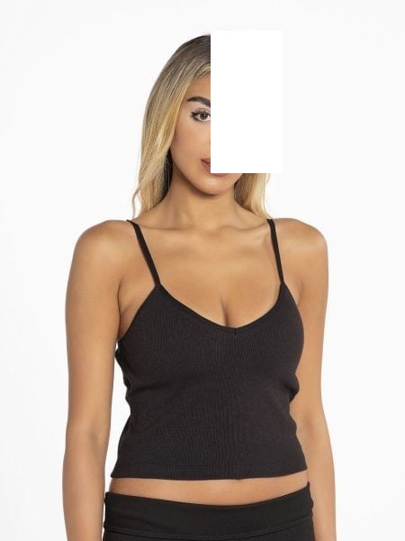 Defnem 8102 Pedli İp Askı Crop Sütyen Gri