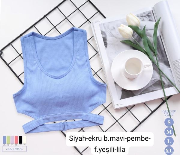 Koza 80585 Çapraz Pedli Spor Sütyen Ekru
