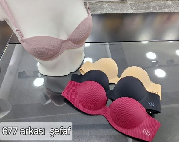 FK 677 BAYAN LAZER ARKASI ŞEFFAF LOTUS SÜTYEN BORDO