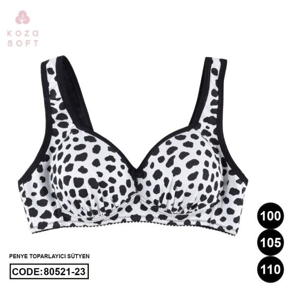 Koza 80521 Desenli Battal Toparlayıcı Sütyen 80521-25