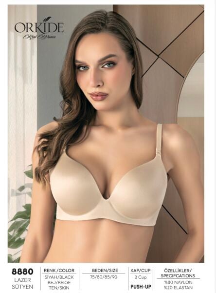 Orkide 8880 Lazer Push-Up Sütyen Ten