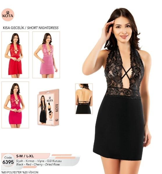 Kota 6395 Modelli Gecelik Kırmızı