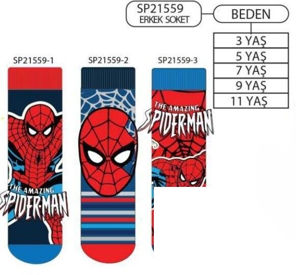 Çimpa SP21559 Spiderman Çocuk Çorap