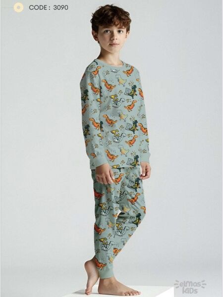 Elmas 3090-2 Erkek Çocuk 5-8 Yaş Pijama Takım