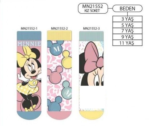 Çimpa MN21552 Minni Mouse Kız Çocuk Soket Çorap