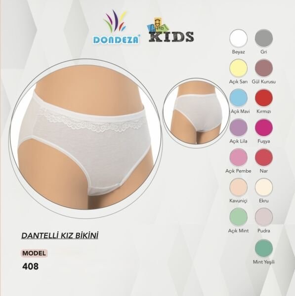 DONDEZA 408 KIZ ÇOCUK DANTELLİ BİKİNİ ASORTİ