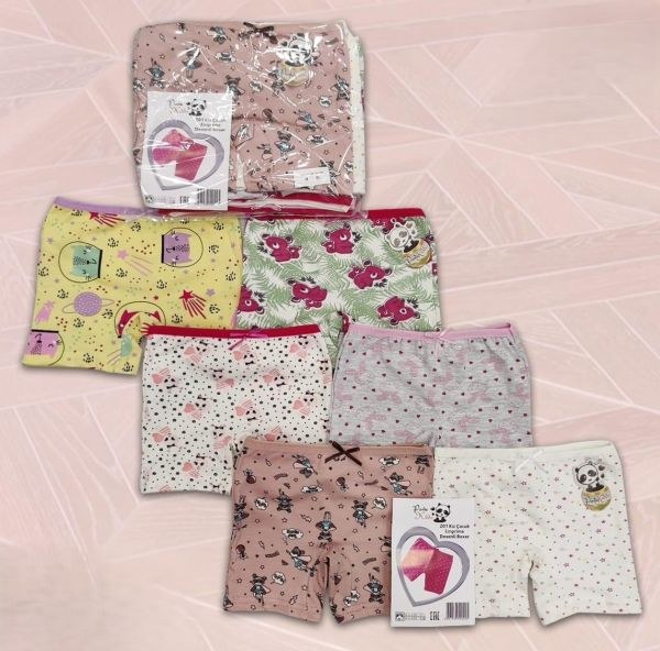 Panda Kiddo 201 Kız Çocuk Desenli Boxer Asorti