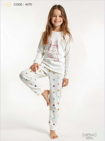 Elmas 4070-3 Kız Çocuk 9-13 Yaş Pijama Takım
