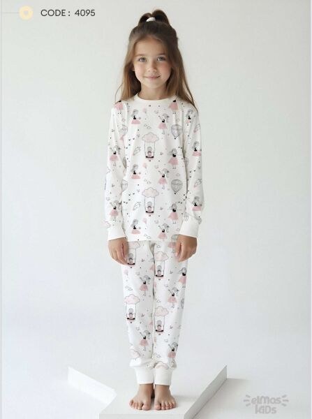 ELMAS 4095-2 KIZ ÇOCUK 5-9 YAŞ PİJAMA TAKIM