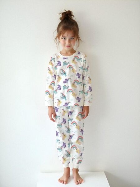 Elmas 4091-2 Kız Çocuk 5-9 Yaş Pijama Takım