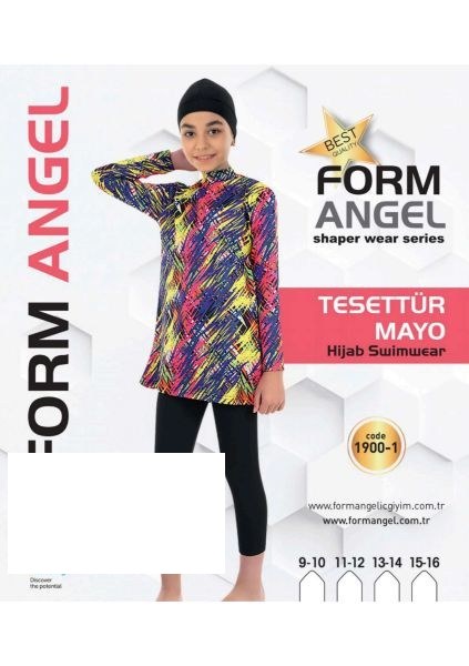 Form Angel 1900-1 Çocuk Tesettür Mayo 9-16 Yaş