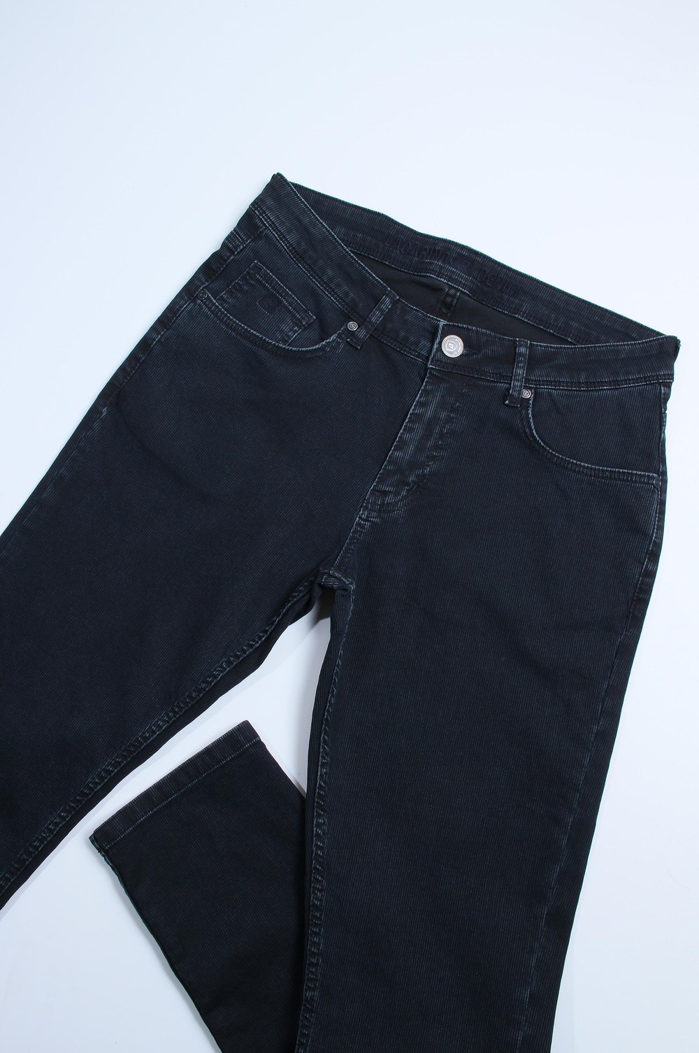 Yüksek Bel Dar Paça Blue Black Jean Pantolon