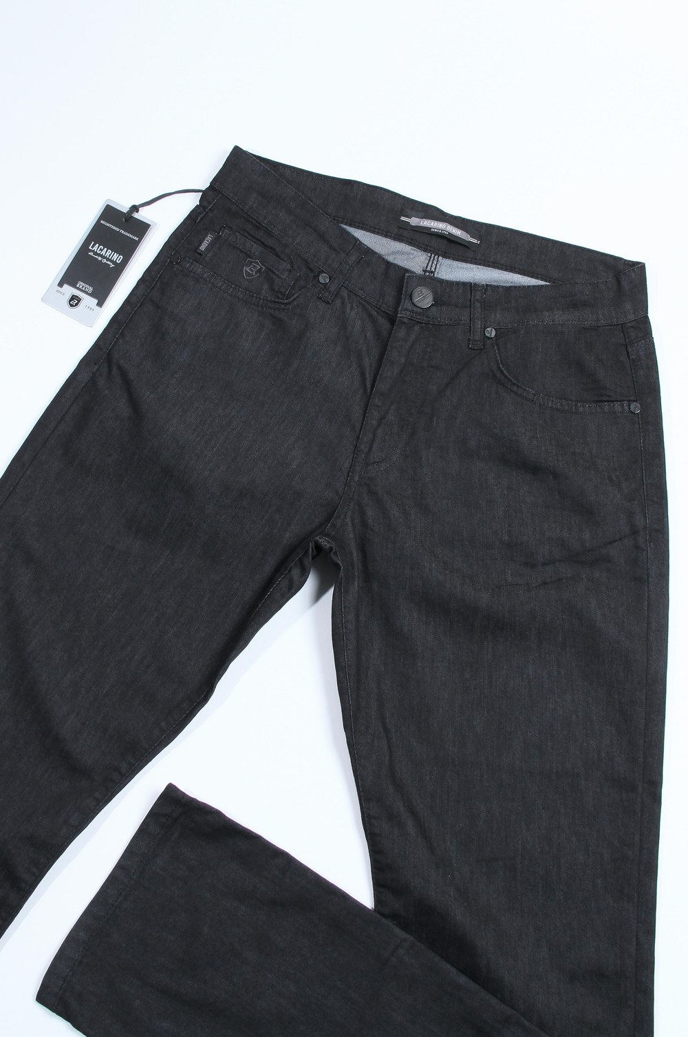 Yüksek Bel Yarım Boru Paça Black Jean Pantolon
