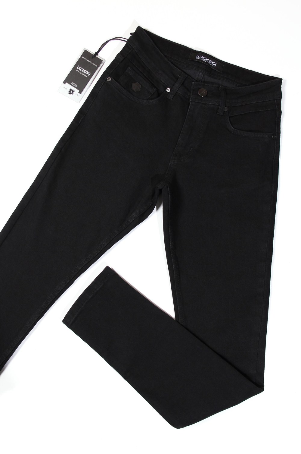 Dar Paça Yüksek Bel Black Jean Pantolon