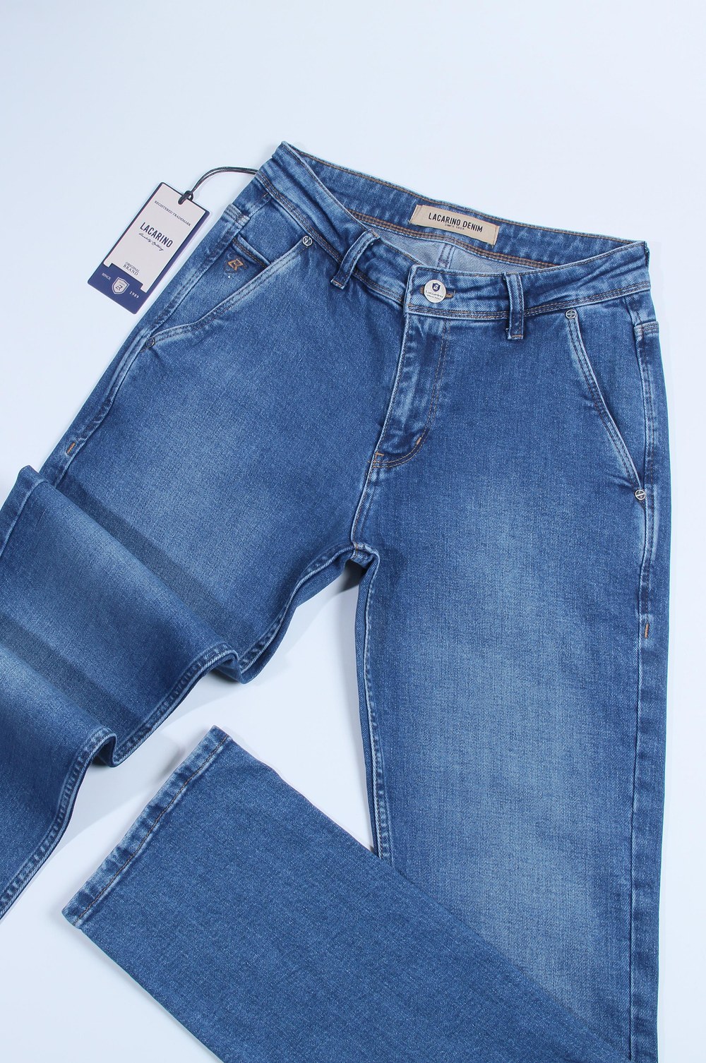 Yüksek Bel Klasik Kesim Blue Jean Pantolon
