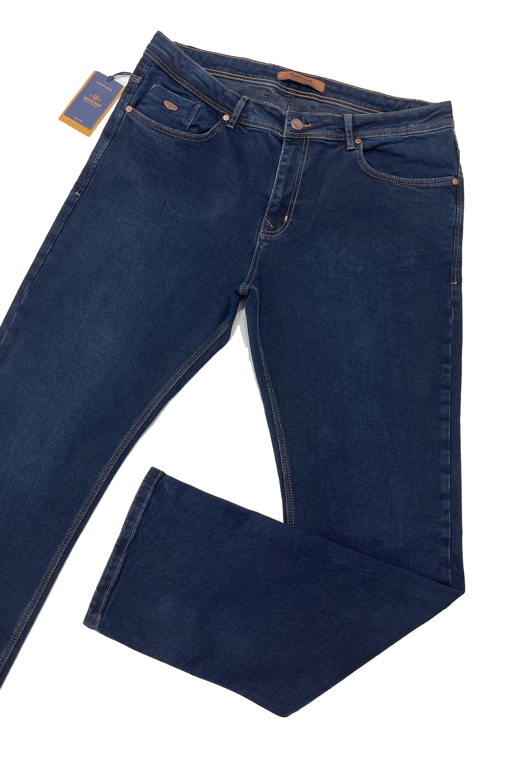 Yüksek Bel Battal Kesim Boru Paça Blue Black Jean Pantolon
