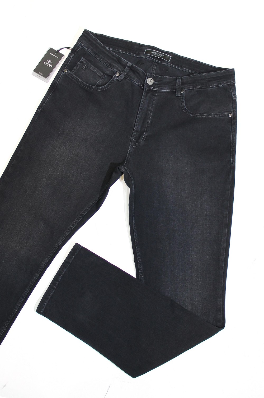 Yüksek Bel Boru Paça Battal Kesim Erkek Füme Jean Pantolon
