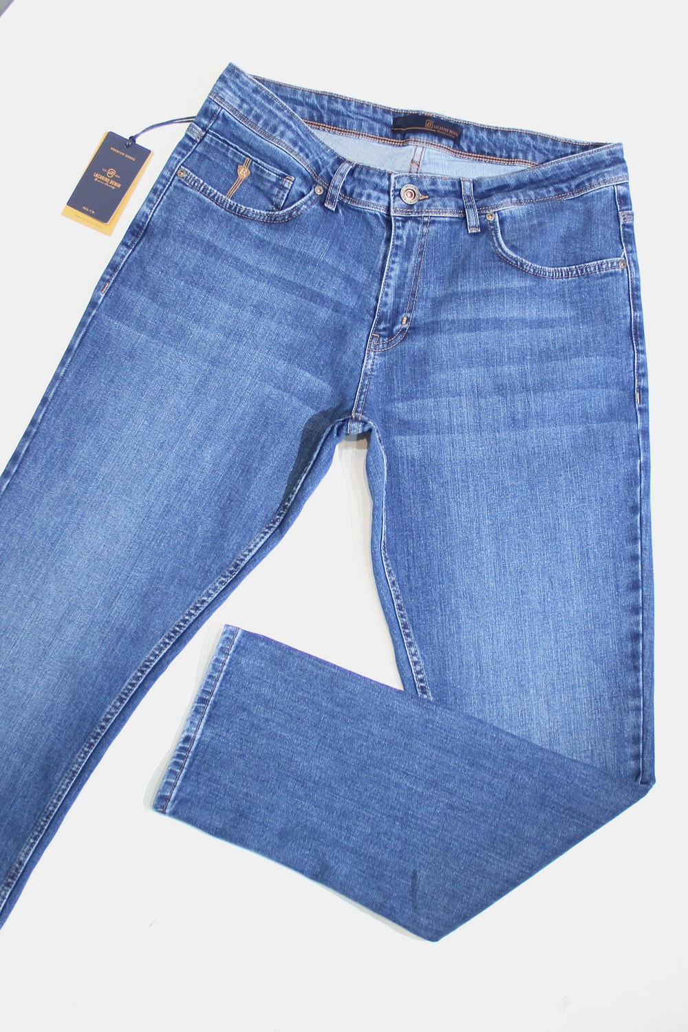 Yüksek Bel Dar Paça Blue Jean Pantolon