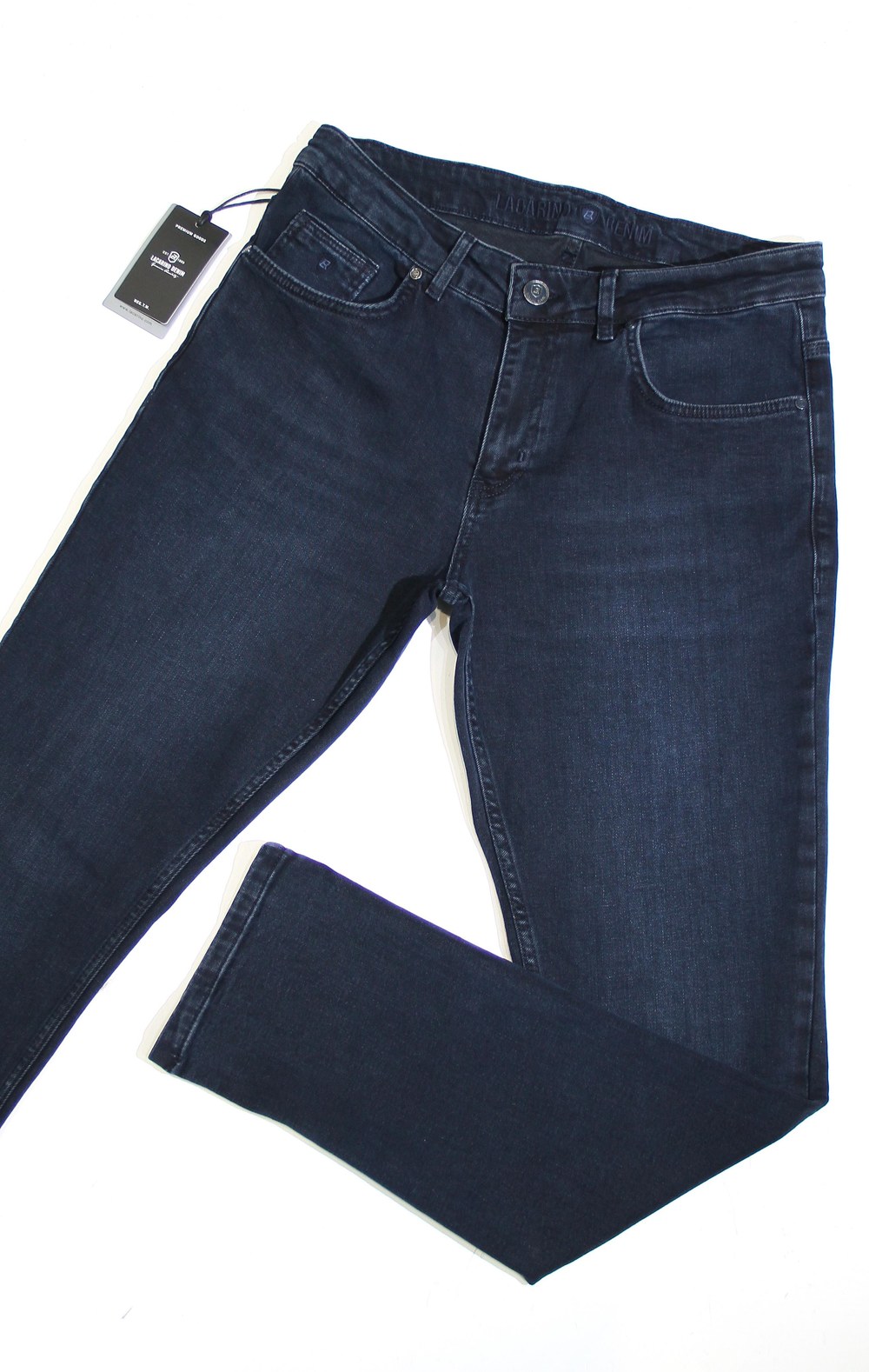 Erkek Yüksek Bel Dar Parça Blue Black Jean Pantolon