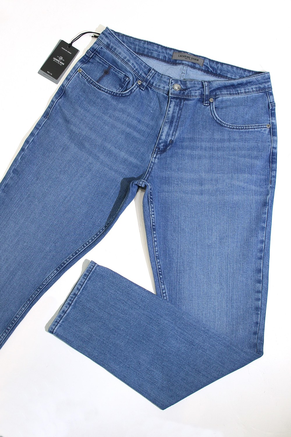 Yüksek Bel Dar Paça Light Blue Jean Pantolon