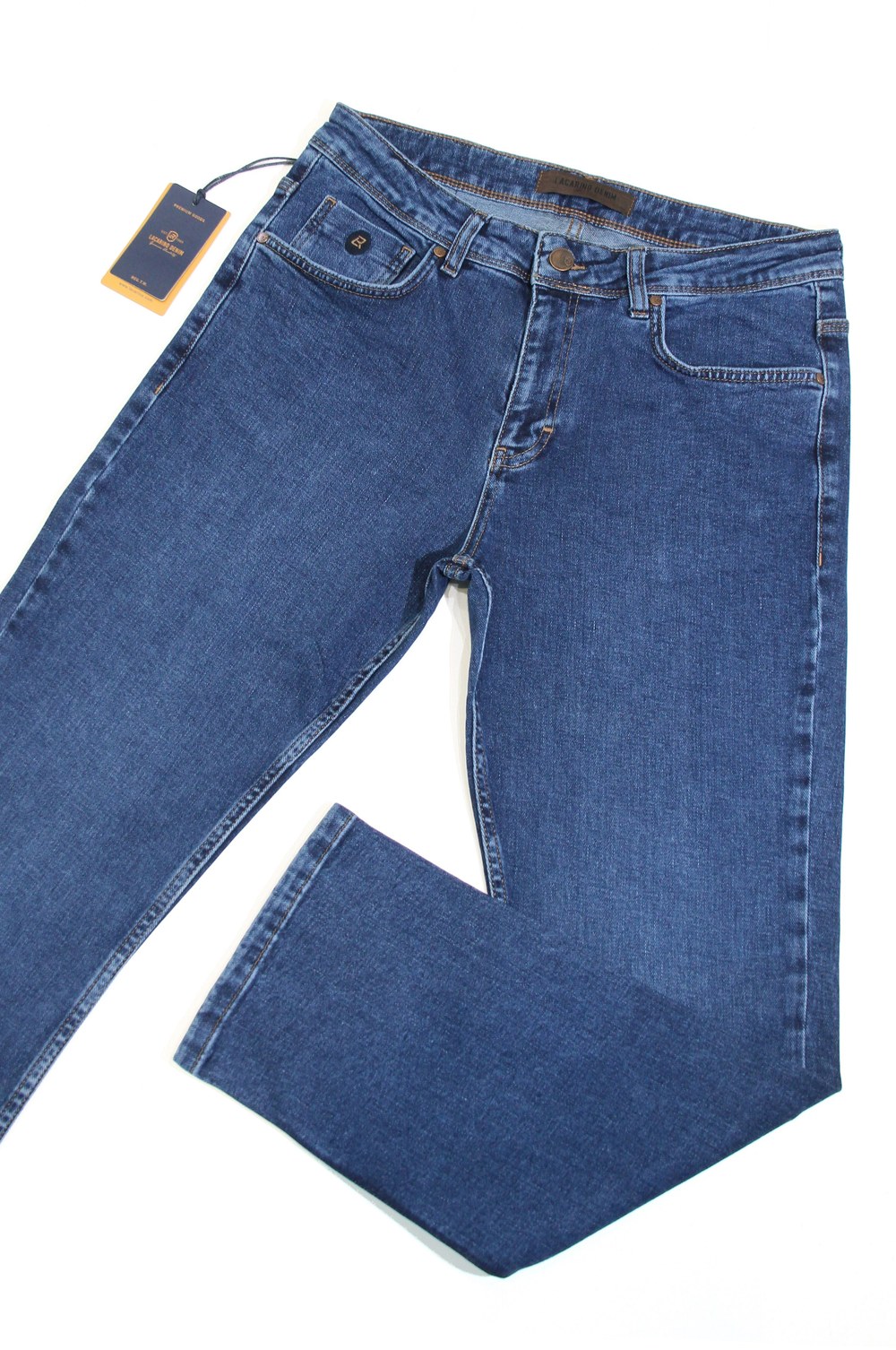 Yüksek Bel Boru Paça Ocean Blue Erkek Jean Pantolon