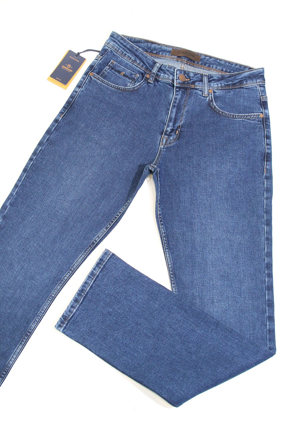Yüksek Bel Boru Paça Ocean Blue Erkek Jean Pantolon
