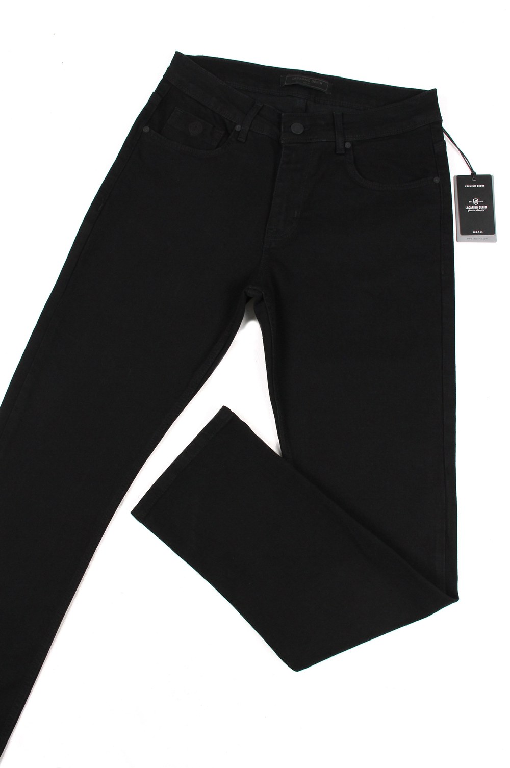 Yüksek Bel Boru Paça Black Erkek Jean Pantolon