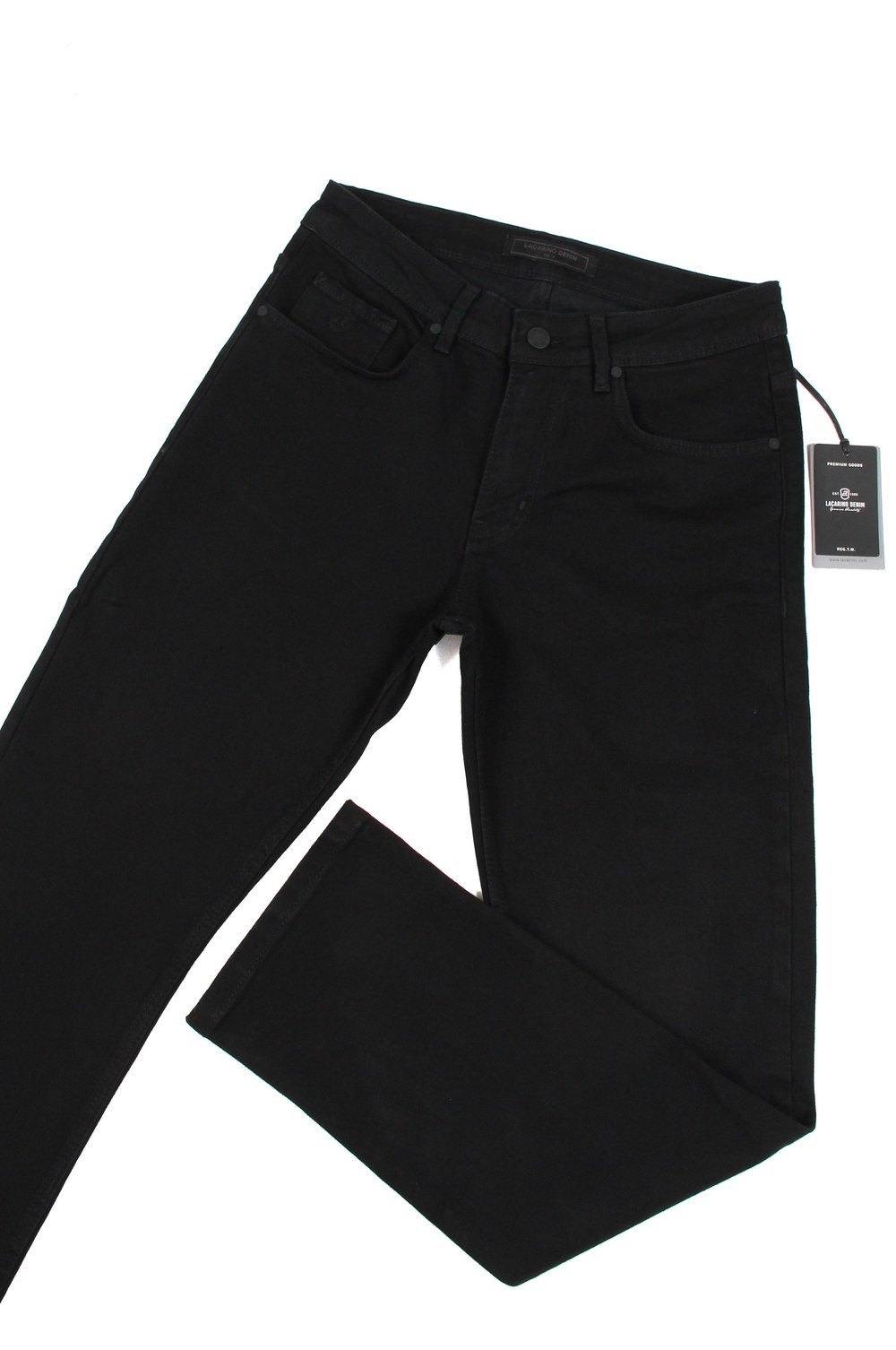 Yüksek Bel Boru ,paça Ek Beden Black Erkek Jean Pantolon