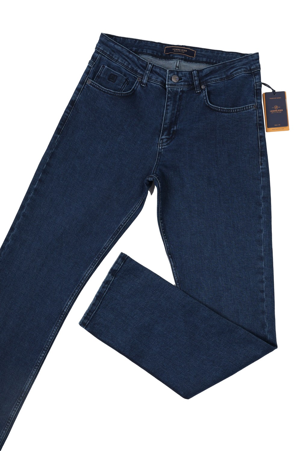 Yüksek Bel Boru Paça Ocean Blue Erkek Jean Pantolon