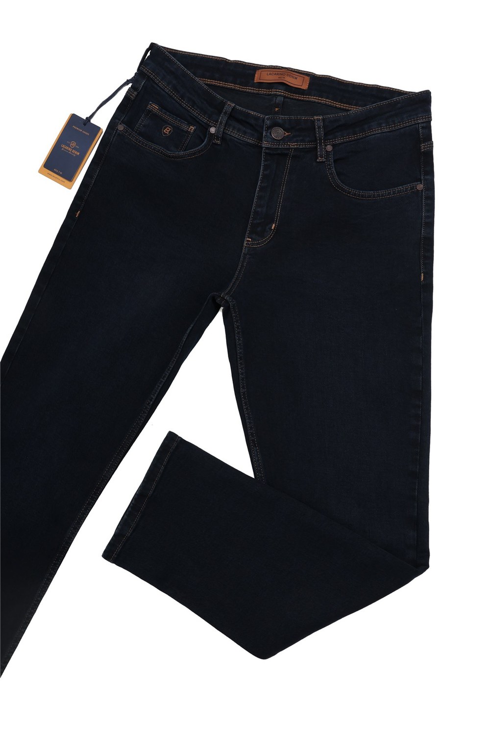 Yüksek Bel Boru Paça Blue Black Erkek Jean Pantolon