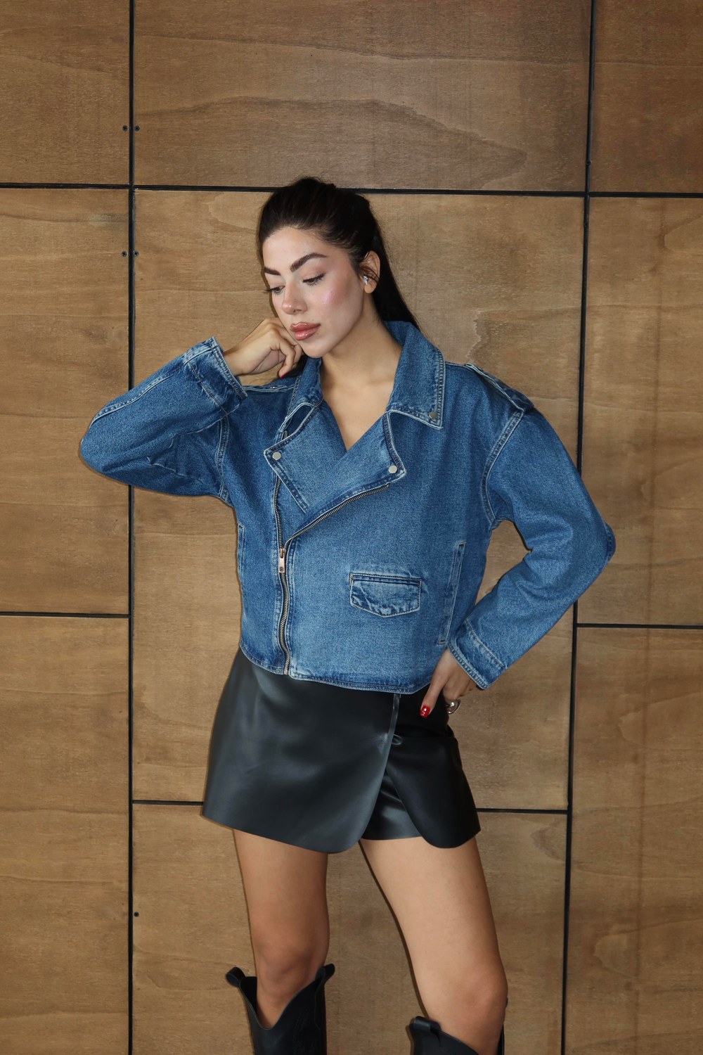 Kadın Blue Denim Ceket