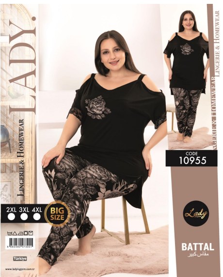 Battal Kısa Kol Pijama Takımı