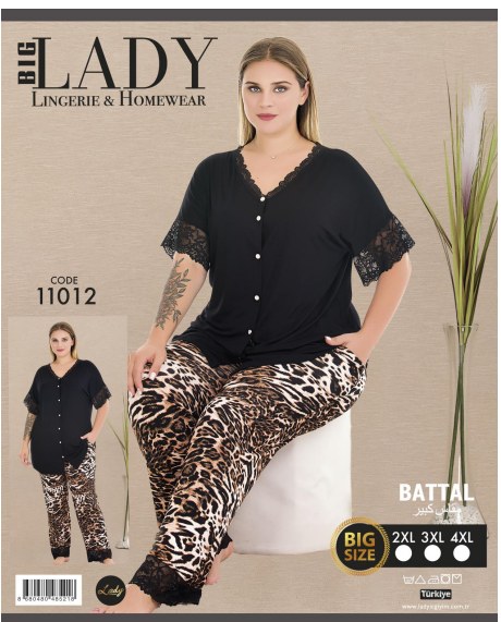 Battal Kısa Kol Pijama Takımı