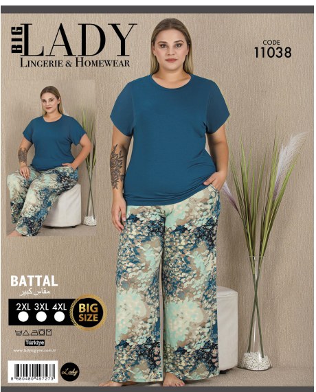 Battal Kısa Kol Pijama Takımı
