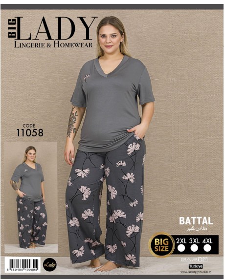 Battal Kısa Kol Pijama Takımı